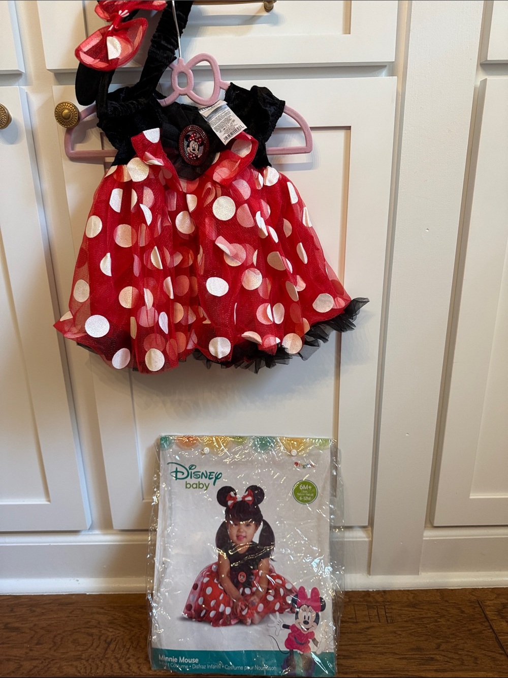 Disney Minnie Mouse Red, White & Black Polka Dot Dress Costume